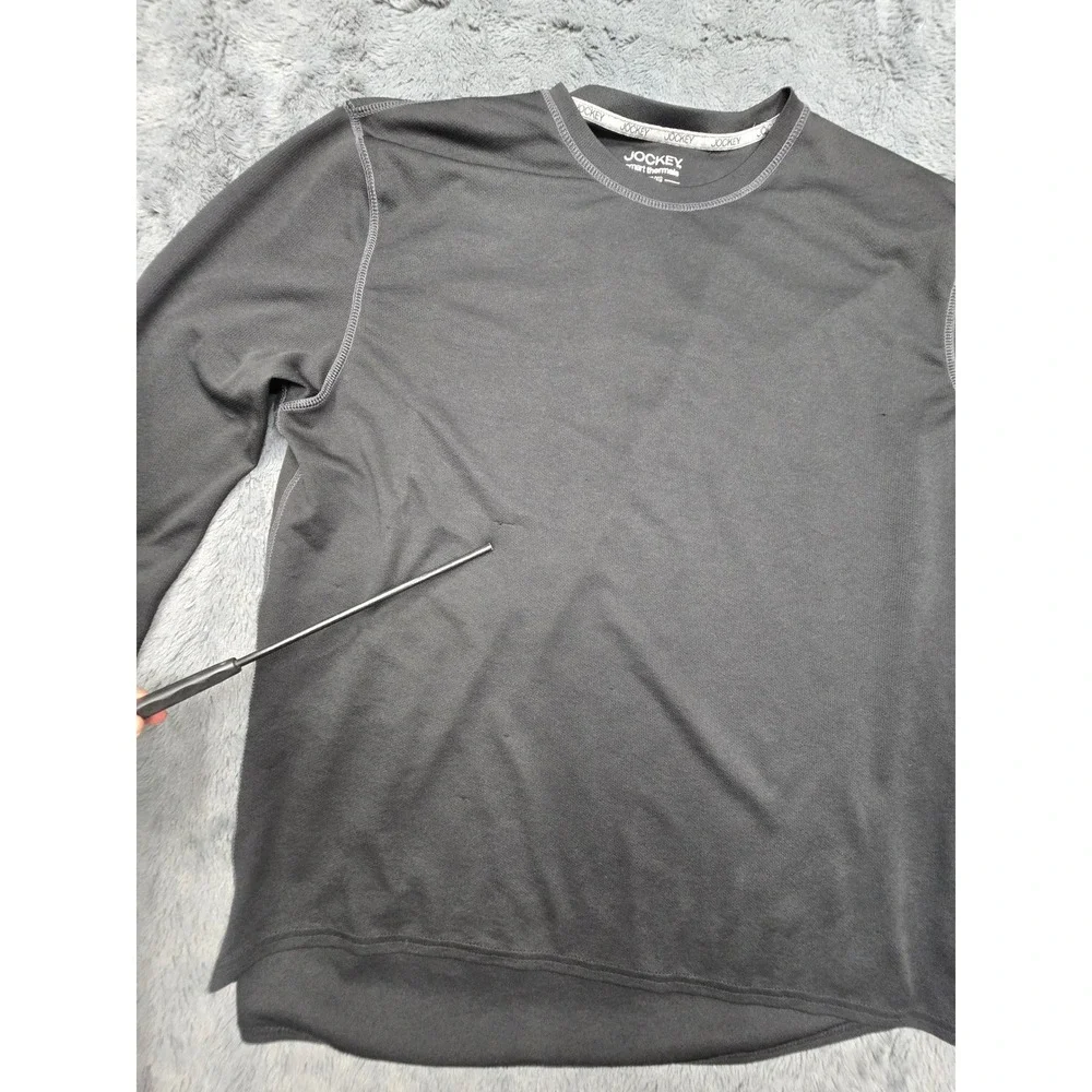 Jockey Smart Thermals Mens XL Charcoal Gray Long Sleeve Base Layer Top 123187